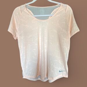 Nike Dri-Fit ADV Women’s Light Peach Short-Sleeve Active Tee